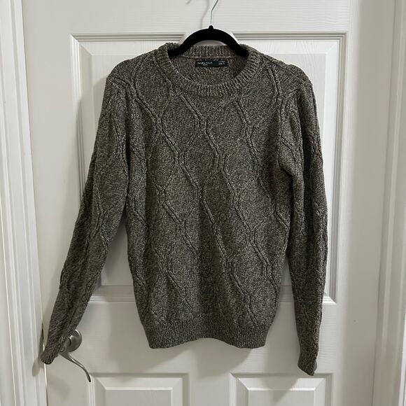 Piazza Italia man Tailored Knit Sweater Men’s size Small neutral - Picture 1 of 9